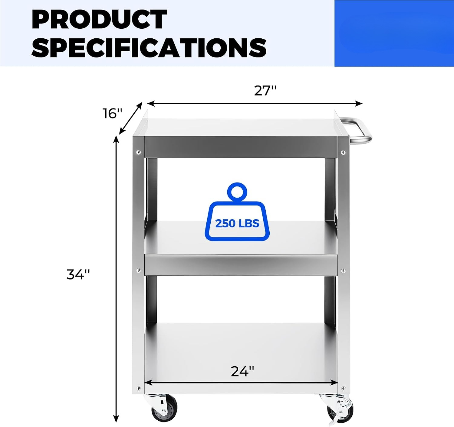 Трехуровневая передвижная теле – обзор и цена Tools Trolley For Workshop