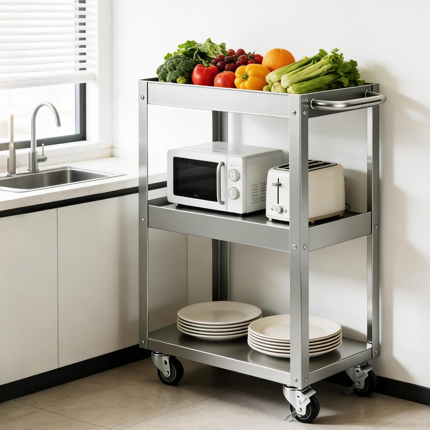 Трехуровневая передвижная теле – обзор и цена Tools Trolley For Workshop